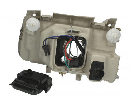 Far dreapta (H4, electric, cu motoras, fundal argintiu) VW POLO 1994-1999 [1]