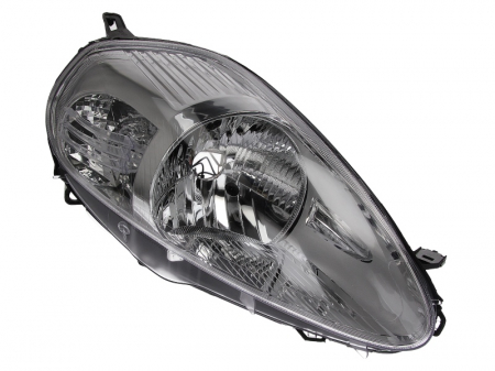 Iluminat auto - Far dreapta (H4, electric, cu motoras, fundal cromat) FIAT PUNTO 2005-2012