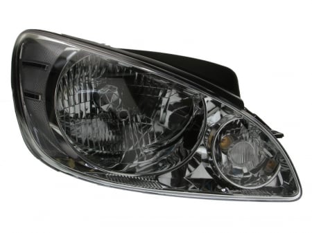 Piese Auto - Far dreapta (H4, electric, cu motoras, fundal cromat, fundal transparent) HYUNDAI GETZ 2002-2005