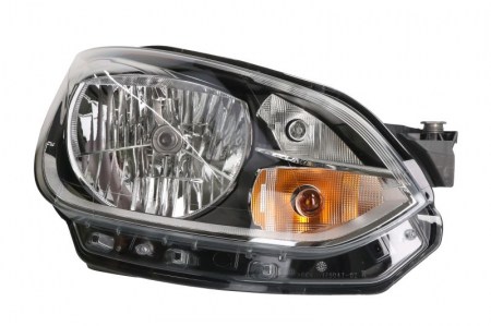 Piese Auto - Far dreapta (H4, electric, cu motoras, fundal cromat) VW UP 2011-2016