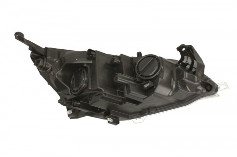 Far dreapta (H4, electric, cu motoras, fundal negru/insertii crom) CITROEN BERLINGO PEUGEOT PARTNER 2002-2008 [1]