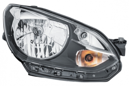 Piese Auto - Far dreapta (H4, electric, cu motoras, fundal negru) VW UP dupa 2016