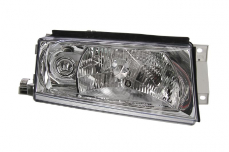 Piese Auto - Far dreapta H4, electric, cu motoras, interior argintiu SKODA OCTAVIA
