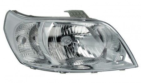 Iluminat auto - Far dreapta H4, electric, cu motoras,interior crom, semnalizator transparent CHEVROLET AVEO 2 II intre 2008-2011
