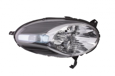 Piese Auto - Far dreapta (H4, electric, fundal argintiu) NISSAN MICRA 2003-2010