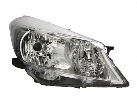 Piese Auto - Far dreapta (H4, electric, fundal cromat, fundal transparent) TOYOTA YARIS 2010-2014