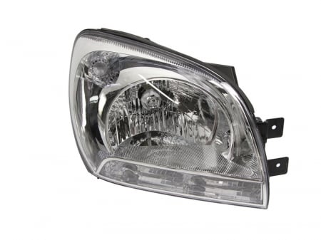 Piese Auto - Far dreapta (H4, electric, manual, fundal cromat, fundal transparent) KIA SPORTAGE 2004-2008