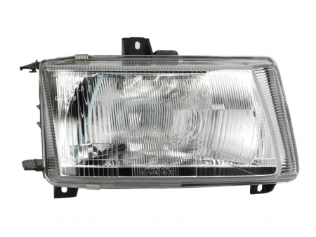 Piese Auto - Far dreapta (H4, manual, fundal argintiu) VW CADDY, POLO 1995-2004