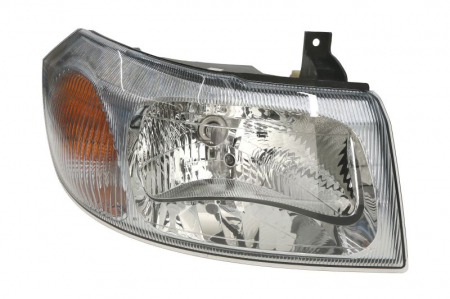 Piese Auto - Far dreapta (H4, manual, fundal cromat) FORD TRANSIT 2000-2006
