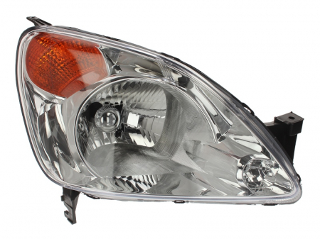 Piese Auto - Far dreapta (H4, mecanic, fundal cromat, fundal galben) HONDA CR-V 2001-2004