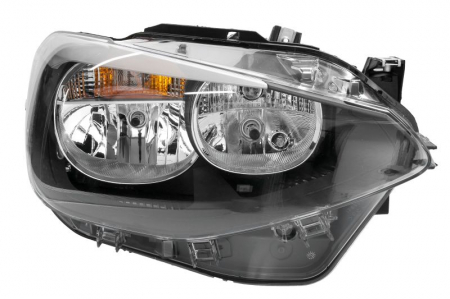 Piese Auto - Far dreapta (H6W/H7/PY21W/W21W, reglaj electric, cu motoras, fundal negru, fundal portocaliu) BMW Seria 1 (F20), Seria 1 (F21)