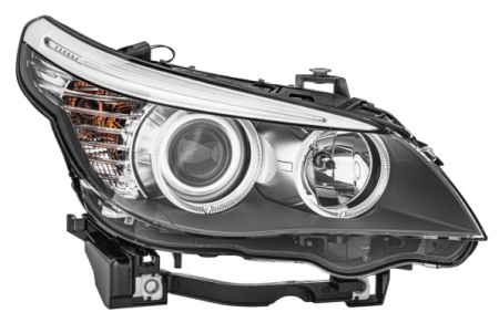 Piese Auto - Far dreapta H7, electric, cu motoras, LED semnalizator BMW Seria 5 E60, E61 intre 2007-2010