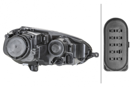Far Dreapta (H7/H7/PY21W/W5W, electric, cu motor, halogen, culoare semnalizator: alb) potrivit VW GOLF V, JETTA III -10.10 [1]