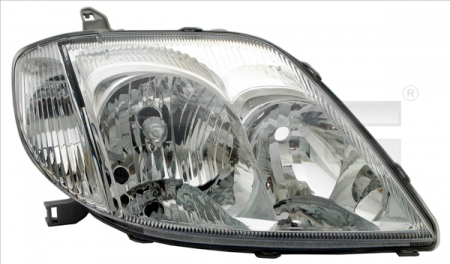 Piese Auto - Far dreapta (H7/HB3, electric, fundal cromat) TOYOTA COROLLA 2002-2004