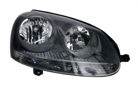 Piese Auto - Far dreapta (H7, reglaj electric, cu motoras, fundal argintiu) VW GOLF, JETTA 2003-2010