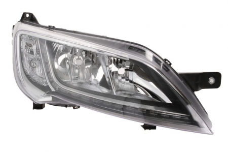 Piese Auto - Far dreapta (H7, reglaj electric, cu motoras, fundal cromat, fundal transparent) CITROEN JUMPER FIAT DUCATO PEUGEOT BOXER, BUS dupa 2014