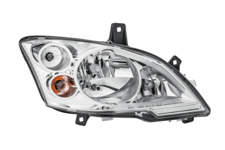 Piese Auto - Far dreapta (H7, reglaj electric, cu motoras, fundal cromat) MERCEDES Clasa VIANO (W639), VITO / MIXTO (W639), VITO (W639) dupa 2010