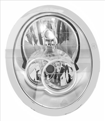 Iluminat auto - Far dreapta (H7, reglaj electric, cu motoras, fundal cromat) MINI MINI 2004-2006