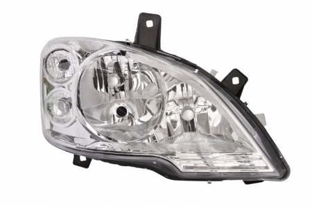 Piese Auto - Far dreapta (H7, reglaj electric, cu motoras, fundal negru) MERCEDES Clasa VIANO (W639), VITO / MIXTO (W639), VITO (W639)