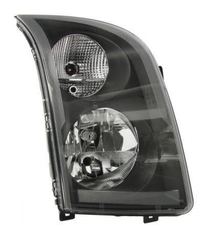 Piese Auto - Far dreapta (H7, reglaj electric, cu motoras, fundal negru) VW CRAFTER 2006-2017