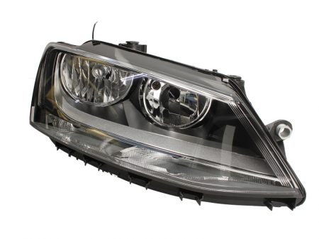 Piese Auto - Far dreapta (H7, reglaj electric, cu motoras, fundal negru) VW JETTA 2010-2014