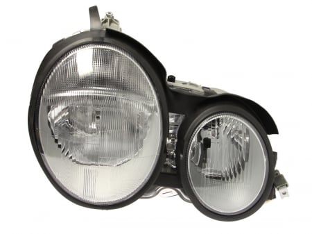 Piese Auto - Far dreapta (H7, reglaj electric, fundal cromat, fundal transparent) MERCEDES Clasa E 1995-1999