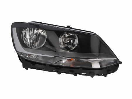 Piese Auto - Far Dreapta (halogen, H7/H7/P21W/PY21W/W5W, electric, cu motor, bec, culoare insert: negru) potrivit VW SHARAN