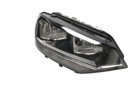 Piese Auto - Far Dreapta (halogen, H7/H7/PW24W, electric, cu motor, bec, culoare semnalizator: portocaliu) potrivit VW TOURAN