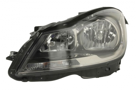 Piese Auto - Far Dreapta (halogen, H7/H7/W5W, electric, cu motor, bec) potrivit MERCEDES C (C204), C T-MODEL (S204), C (W204) 03.11-12.13