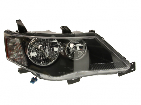 Piese Auto - Far dreapta (HB3/HB4, electric, cu motoras, fundal negru) MITSUBISHI OUTLANDER 2006-2009
