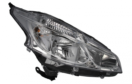 Piese Auto - Far fata Dreapta (halogen, H7, electric, fara motoras, culoare semnalizator: transparent) potrivit PEUGEOT 208 I, 208/HATCHBACK 03.12-06.15