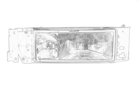 Iluminat auto - Far fata Stanga potrivit IVECO EUROCARGO I-III, EUROSTAR, EUROTECH MH, EUROTECH MP, EUROTECH MT, EUROTRAKKER 01.91-