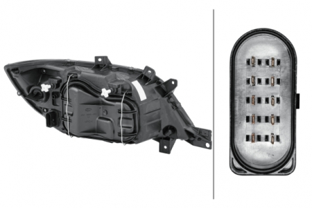 Far stanga 2*H7/H3, electric, cu motoras,interior crom MERCEDES SPRINTER 901, 902, 903, 904, 905 intre 2003-2006 [1]