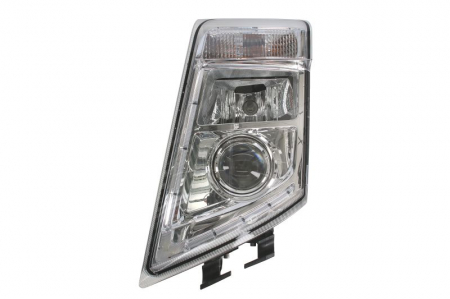 Piese Auto - Far stanga (2*H7/LED/PY21W, reglaj electric cu becuri, insertii crom, Semnalizator transparent) VOLVO FH, FH 16, FH II, FM dupa 2005