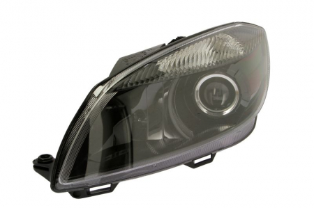 Piese Auto - Far stanga (2*H7, reglaj electric, cu motoras, fundal negru) SKODA FABIA, ROOMSTER 2010-2015