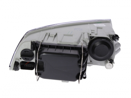 Far stanga (D1S/H1, reglaj electric, cu motoras, fundal negru/insertii crom) SKODA OCTAVIA II [1]