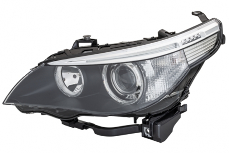 Piese Auto - Far stanga D1S/H7, electric, cu motoras, bi-xenon, semnalizator transparent BMW Seria 5 E60, E61 intre 2003-2007
