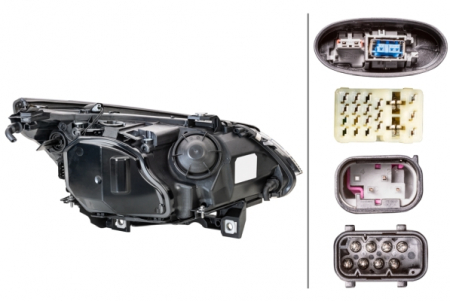 Far stanga (D1S/H7, reglaj electric, cu motoras,cu iluminare in viraje, fundal transparent) BMW Seria 5 2007-2010 [1]