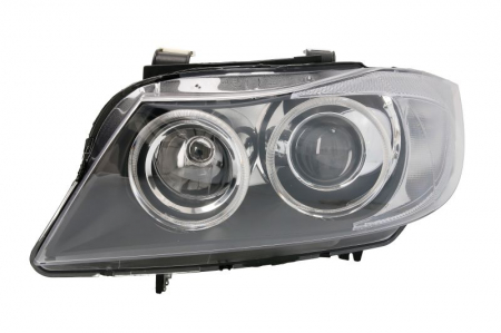 Piese Auto - Far stanga (D1S/H7, reglaj electric, cu motoras, fundal negru, fundal transparent) BMW Seria 3 2004-2012