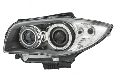 Piese Auto - Far Stanga (D1S/H8/PY24W, electric, cu motor, Bi-Xenon) potrivit BMW Seria 1 (E81), 1 (E82), 1 (E87), 1 (E88) 03.07-12.13