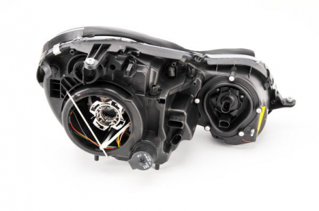 Far stanga (D2S/H7, reglaj electric, cu motoras, fundal cromat, fundal transparent) MERCEDES Clasa E 2002-2006 [3]