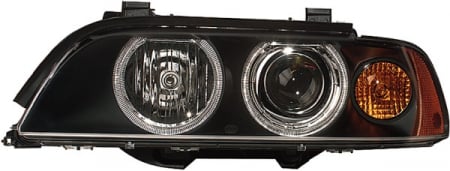 Piese Auto - Far stanga (D2S/H7, reglaj electric, cu motoras, fundal portocaliu) BMW Seria 5 (E39) 1995-2004
