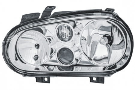 Piese Auto - Far stanga (H1/H3/H7, reglaj electric, fundal cromat) VW GOLF 1997-2006