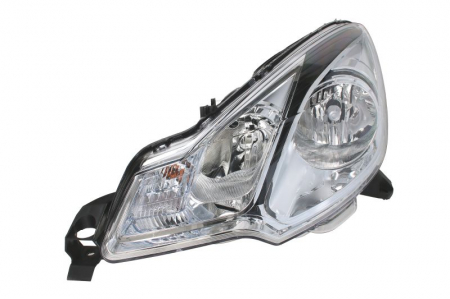 Piese Auto - Far stanga H1/H7, electric, cu motoras, fundal negru/cromat CITROEN DS3 intre 2009-2014
