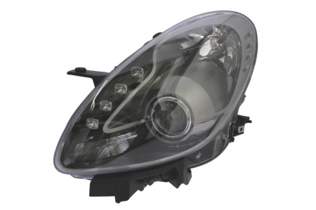 Piese Auto - Far Stanga H1/H7/LED/PY24W, electric, cu motor, DRL, interior negru potrivit ALFA ROMEO GIULIETTA 04.10-03.16