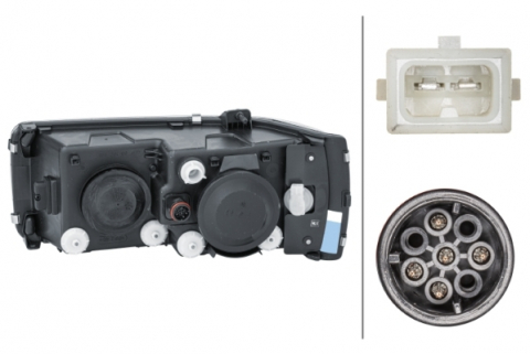 Far stanga (H1/H7/P21W/W5W, reglaj manual, insertii crom, Semnalizator portocaliu) DAF 75 CF, CF 65, CF 75, CF 85, LF 45, LF 55, XF 105, XF 95 dupa 2001 [3]