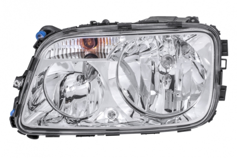 Piese Auto - Far stanga (H1/H7/PY21W/W5W, electric, argintiu, Semnalizator portocaliu) MERCEDES ACTROS MP2 / MP3 dupa 2002