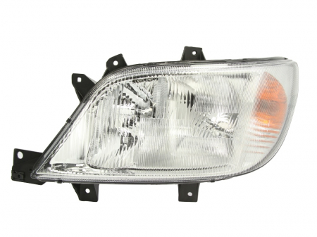 Piese Auto - Far stanga (H1/H7/PY21W/W5W, electric, cu motoras, fundal argintiu, fundal portocaliu) MERCEDES SPRINTER 2000-2006