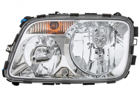 Far stanga (H1/H7/PY21W/W5W, reglaj manual, argintiu, Semnalizator portocaliu) MERCEDES ACTROS MP2 / MP3 dupa 2002 [2]