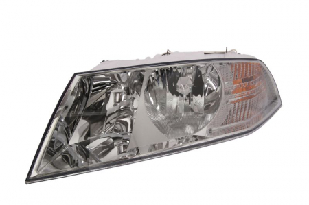 Piese Auto - Far stanga (H1/H7, reglaj electric, cu motoras, fundal argintiu) SKODA OCTAVIA 2004-2008